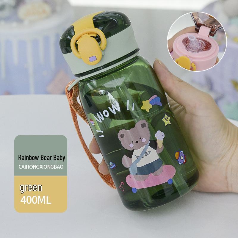 Large Capacity Outdoor Sports Flip-Top Water Bottle for Students