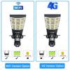 Solar 4G Street Light Camera, 10X Zoom, 3-Lens Recording, Humanoid Tracking, Outdoor Camera Lamp, Remote Control, Waterproof Design