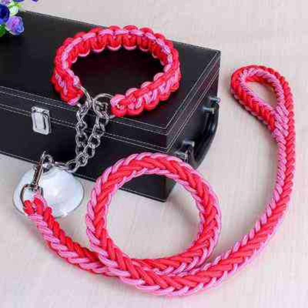 Nylon Eight-strand Braided P-rope Large Dog Dog Chain Pet Collar Leash Small Medium and Large Dog Walking Leash
