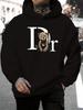 Casual Hoodie with Teddy Bear Print - "Dr. 82" Design