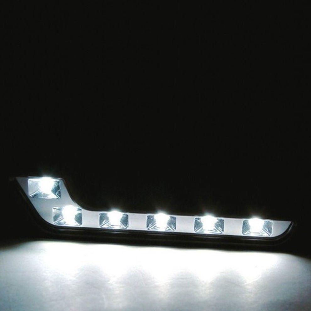 2 X Bright 6LED Super White Car Driving Lamp Fog 12V DRL Daytime Running Light