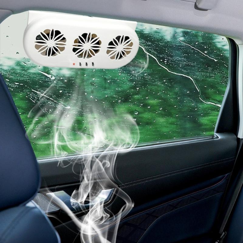 Umluftventilator Solarladung Automatischer Lüfter Abluft-Radiatorlüfter