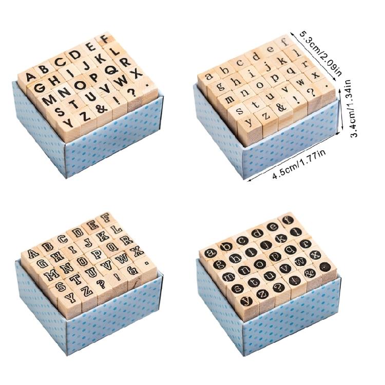 30Pieces Wood Scrapbooking Stamp Vintage Craft Stamp Letter Stamper for Scrapbooking Card Making Journal Planner