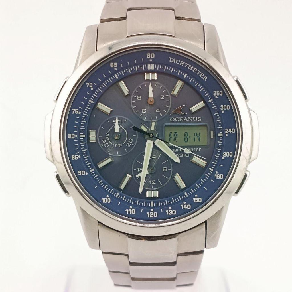 Used New battery/Working, First Generation Oceanus OCW-500TDJ, Radio-controlled Solar, Blue Dial