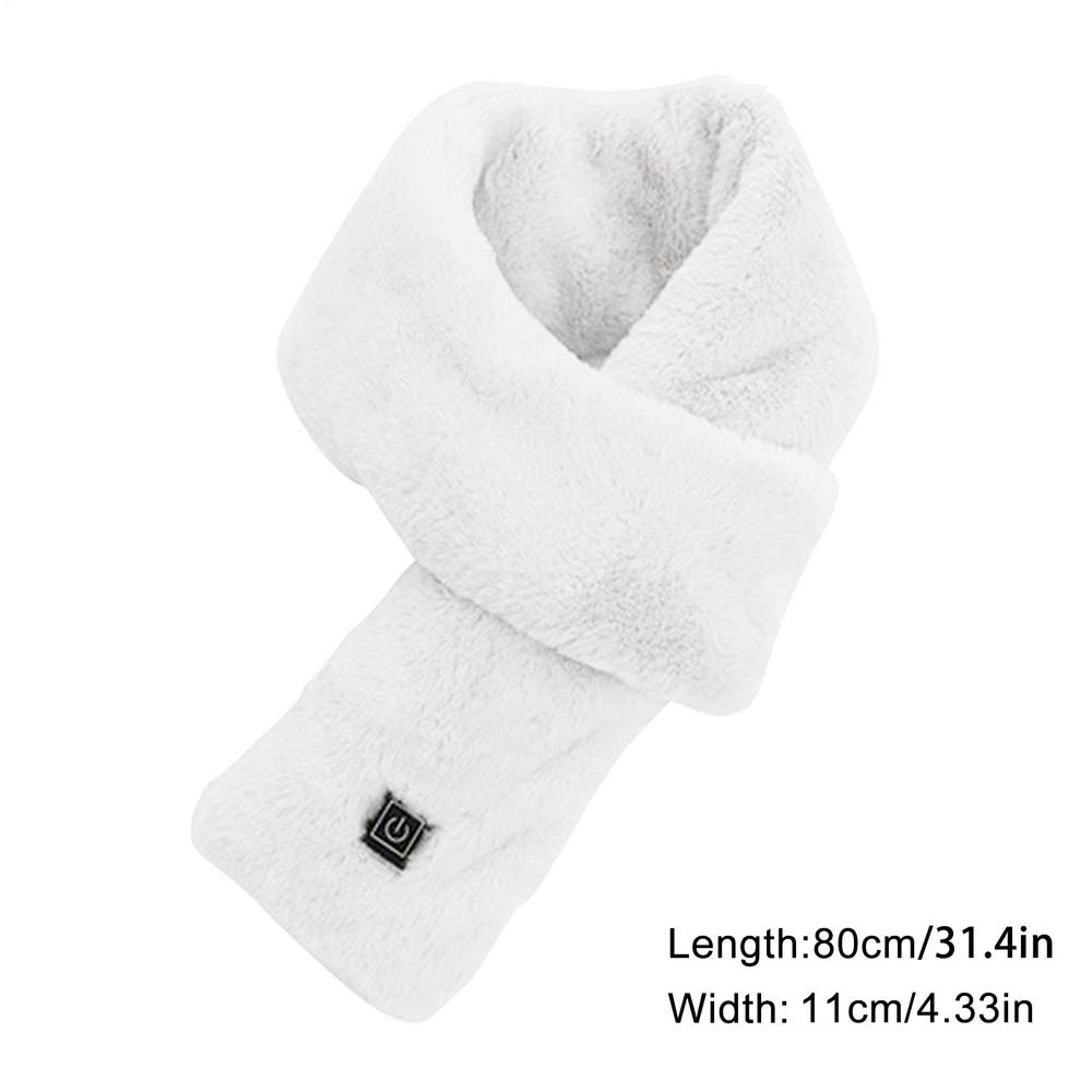 Electric Heated Scarf USB Charging Soft Heating Neck Wrap Winter Electric Scarf with 3 Temperature Settings for Women