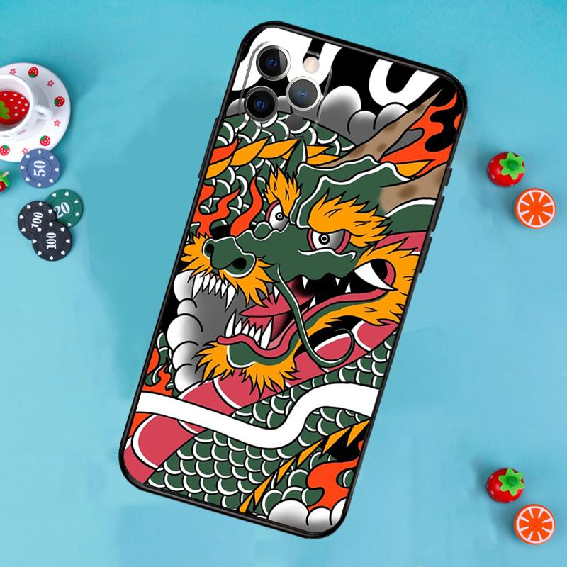 DRAGON TATTOO JAPANESE Phone Case For iPhone 17 Air 16 15 14 13 12 11 Pro Max 12 13 Mini 15 16 Plus 16e Cover Funda