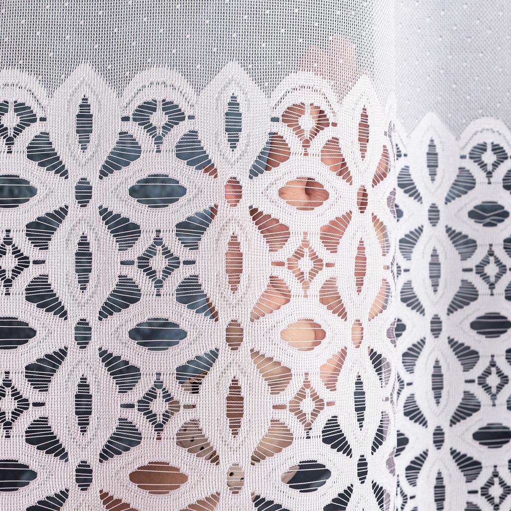 Adrianna Ready-made Jacquard White Curtain with Ornaments 300X250 Cm