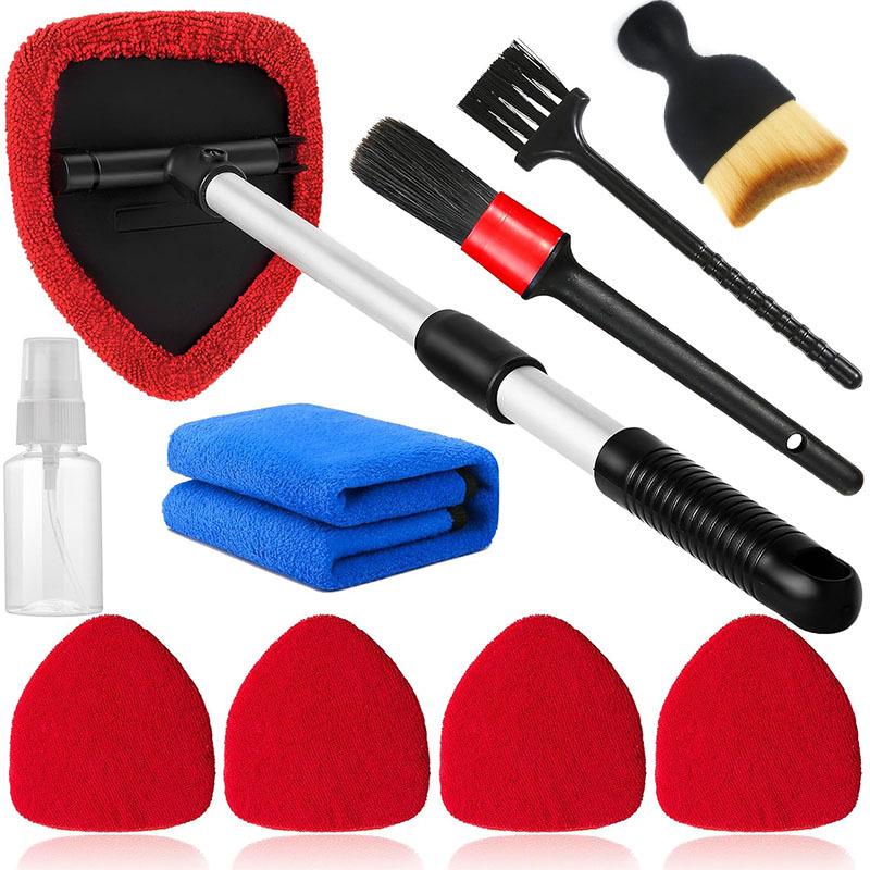 Telescopic Microfiber Car Window Cleaning & Defogging Brush Set