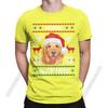 Unisexs TShirt Golden Retriever Merry Woofmas Christmas Crazy Cotton Tee Shirt Stylish Chic Dog T Shirts Round Collar Clothes
