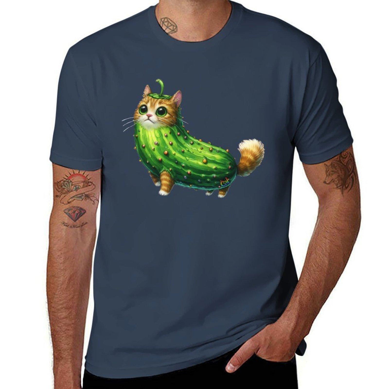 Pickle Cat Tshirt Ultra Soft Breathable Tee Top S