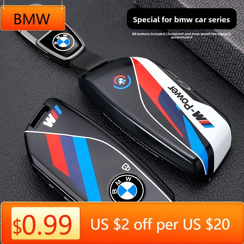 BAGC4 Car Sticker Car Key Case Cover Shell For BMW I7 X7 G07 LCI iX I20 X1 U11 7 Series G70 G09 XM U06 G81 M3 2023 Protector Fob Keych