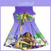 Adorável Fantasia Infantil Moana Deluxe Vestido de Princesa Havaiana Cosplay Saia Para Meninas