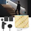 Wireless PIR Motion Sensor LED Strip Light with RF Reiver 10M/5M/3M 24V COB Tape Night Lamp for Stairs Bedroom Corridor