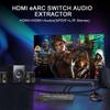 8K HDMI 2.1 Switch EARC Audio Extractor 4 in 1 Out SONOS ARC or AV Receiver SPDIF EDID HDMI Switch for Soundbar