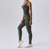 European and American Seamless Knit Yoga Jumpsuit - One-Piece Vest and Long Pants Sportswear