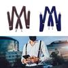 4 Clip-On Adult Suspenders for Shirt Men Woman Suspender Support for Jeans