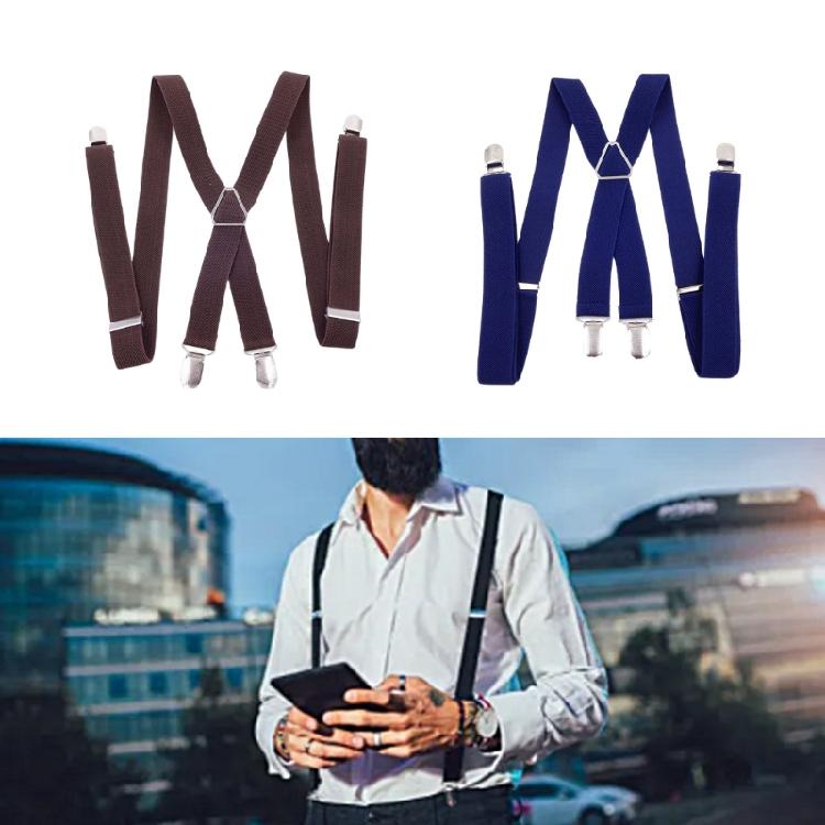4 Clip-On Adult Suspenders for Shirt Men Woman Suspender Support for Jeans