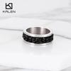 Black Cuban Chain Rings Men Women Stainless Steel Size 6 7 8 Finger Midi Bague Jewelry Accessories 2024