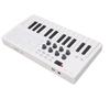 25 Key MIDI Keyboard Controller   with 8 Backlit   Pads 8 Knobs Portable for Computer Recording Music Production White