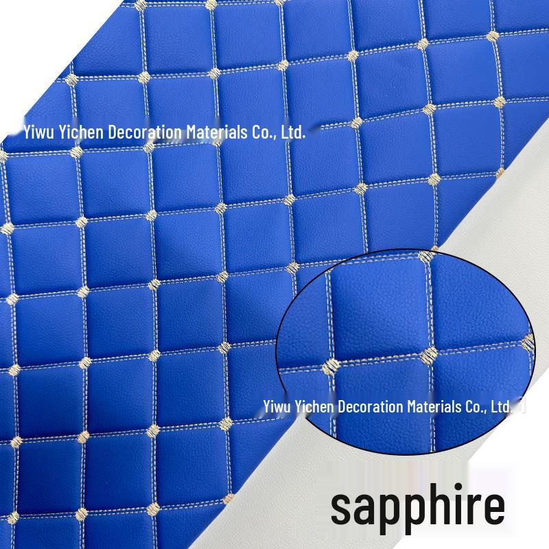 Diamond Lattice Sponge-Backed PVC Leather Fabric for Car Interiors