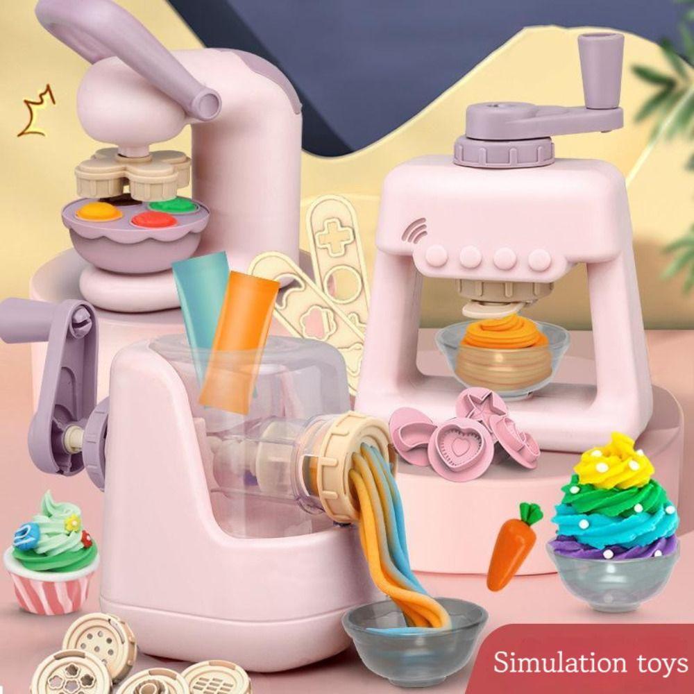 Mini Colourful Clay Pasta Machine Cooking Toys Simulation Kitchen Ice Cream Machine   Girls