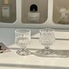 Creative Retro Engraved Glass Cups, Mini Fruit Wine Glasses, and Exquisite Tall Glasses