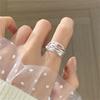 Vintage Irregular Smooth Opening Rings for Women Adjustable Stackable Finger Ring Jewelry Stylish Geometric Accessory