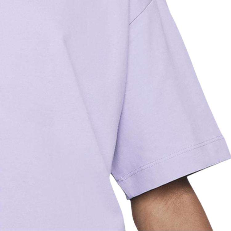 Nike Sportswear Printed Logo Round Neck Solid Color Short Sleeve T-Shirt Kids Tops Hydrangea FN9692-515