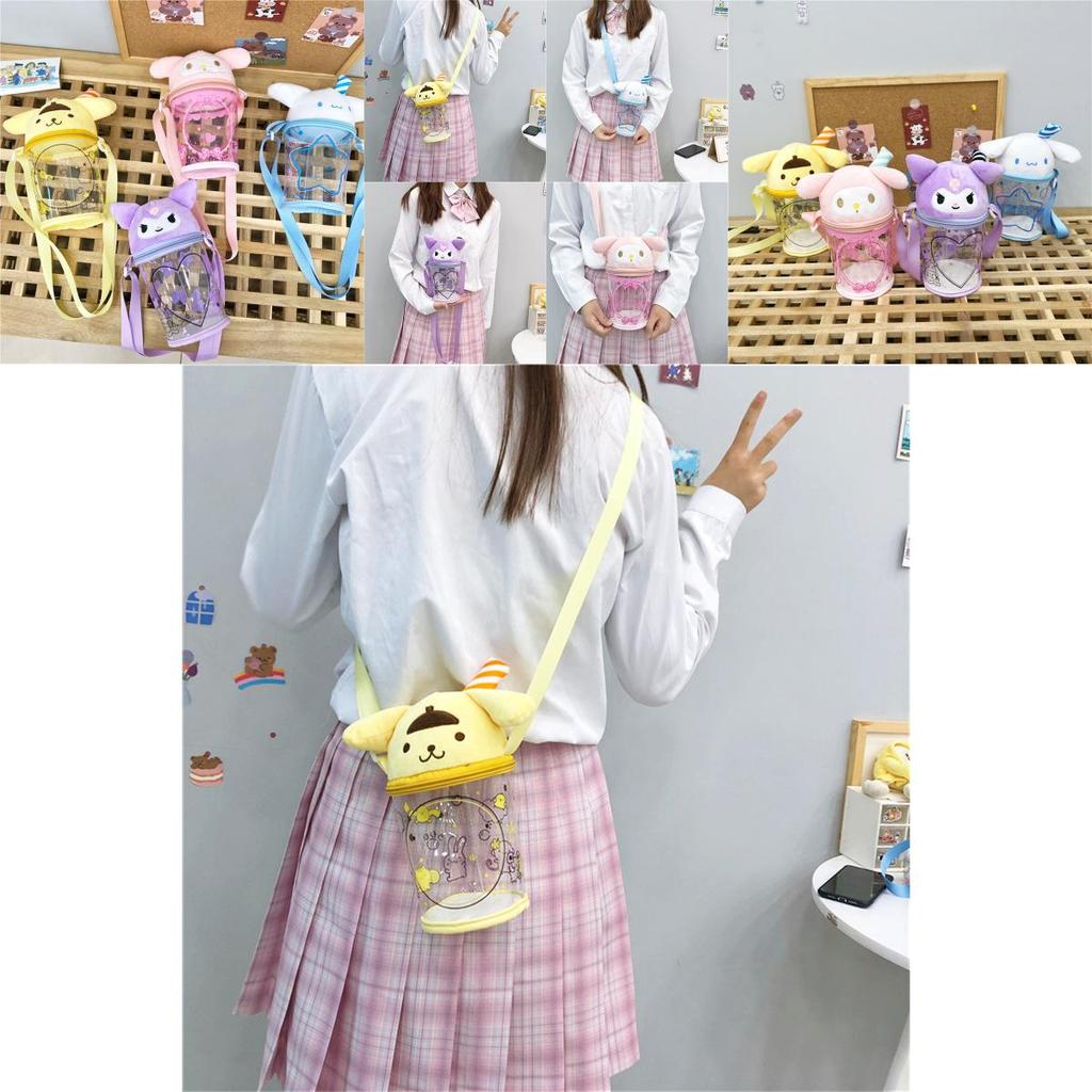 Kuromi Transparent Messenger Bag With Wide Shoulder Strap Cute And Sturdy Design For Stadiums