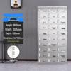 YAZHAO Stainless Steel 30-Door Lockable Storage Cabinet