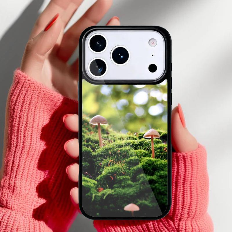 Mushroom Forest Phone Case for iPhone 17 Air 16e 15 14 13 Pro Max Back Cover for 12 11 Pro Coque