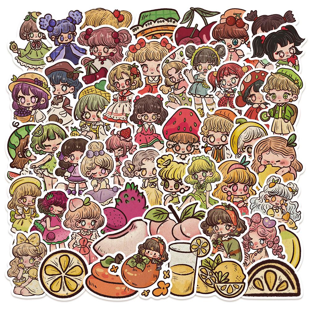 50 Cute Cartoon Fruit Stickers for Phones, Computers, Journals, and DIY Decor