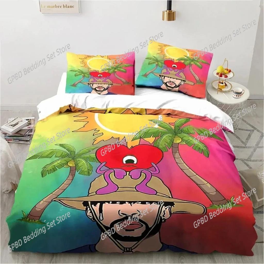 3D Funy Bad Buny Un Verano Sin Ti Beding Set Bedrom Soft Modern Bedspreads Comefortable Soft with Soft Fabric Duvet Cover Quilt Pilowcase