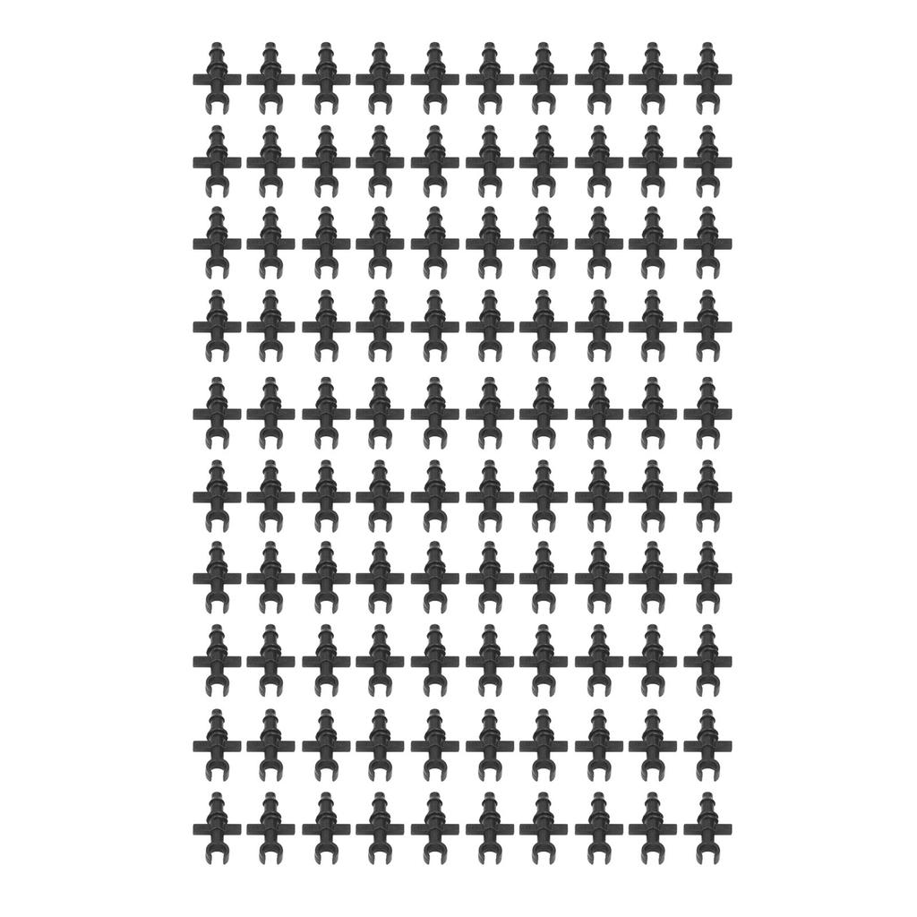 100 Stück 4/7mm Schlauch Mikro Widerhaken Endstopfen Bewässerungs-Anschlusssatz für Gärten Landschaftsbau Rasen