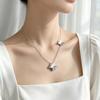 Korean Style Titanium Steel Electroplated Butterfly Necklace - Elegant and Versatile for Casual Wear