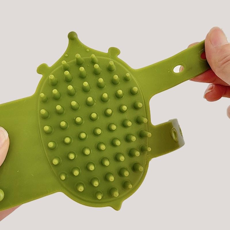 4pc Silicone Cats Massage Brushes Set Adjustable Furniture Mount Pet Grooming Tool Hair Collector