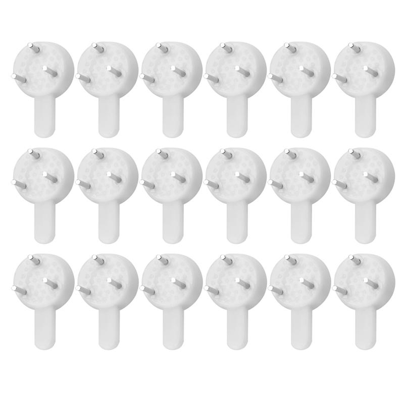 16 Pieces 6 Inch Invisible Plate Hangers Wall Plate Hangers Brass Wire Plate Holders With 18 Pieces Wall Hooks For 5 To 7 Inch D