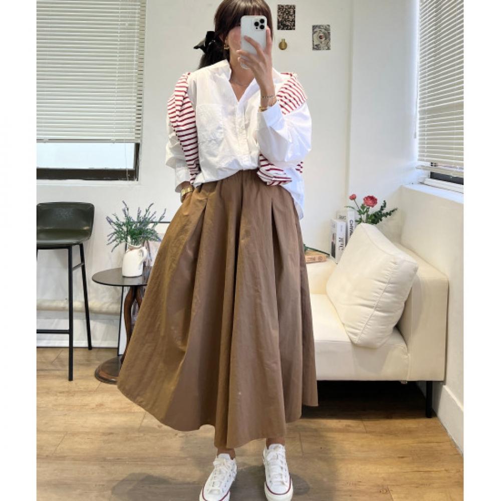 Dabimong Banding Skirt Wide Pants 3 Colors