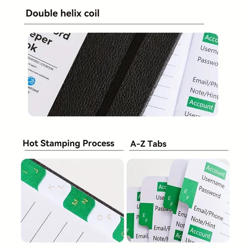 Password Keeper Book With Alphabetical Tabs Notebook Notepad Diary Notebooks Writing Pads Office School Supplies