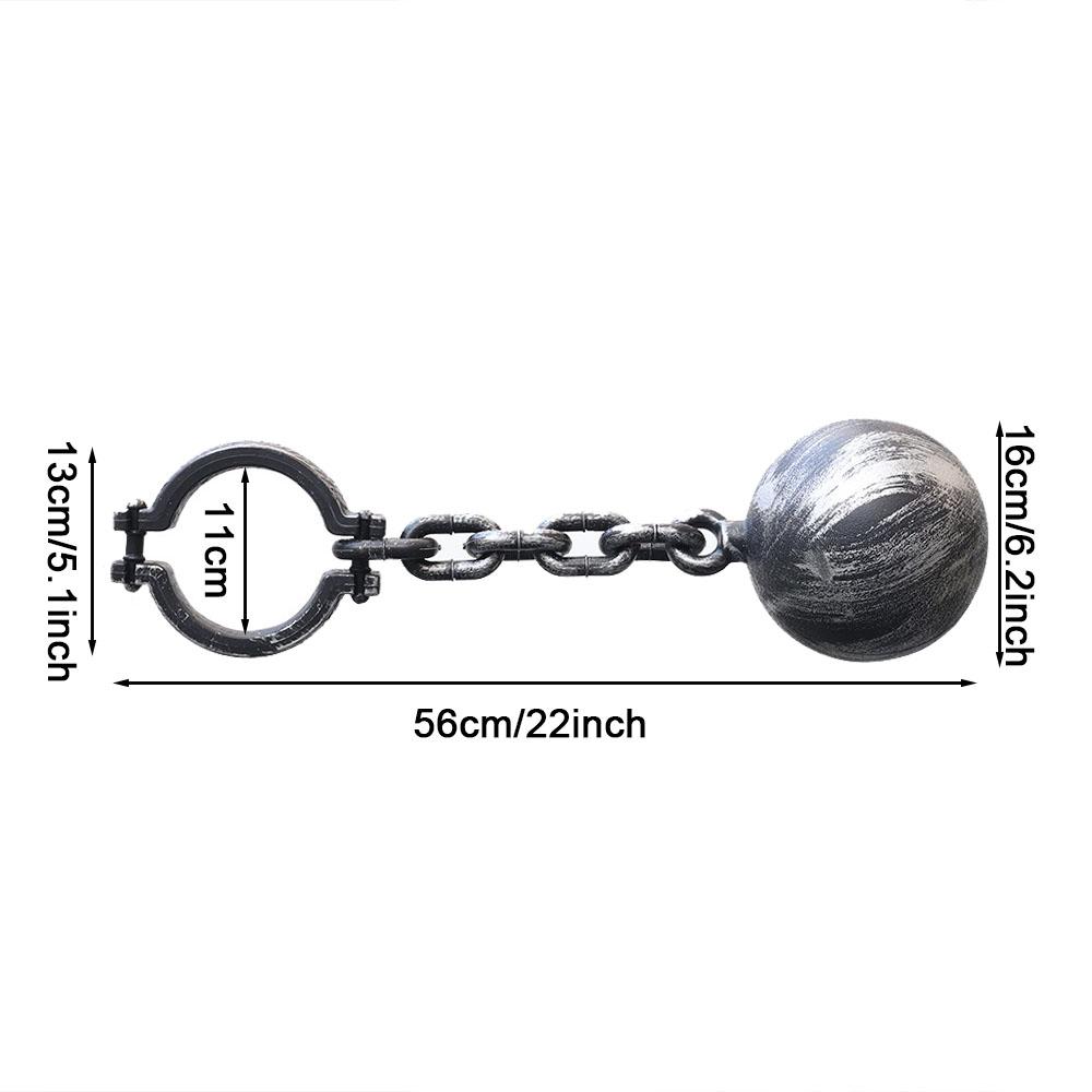 Halloween Decorations Plastic Shackles Chain Cosplay Prisoner Handcuffs Trick Props Halloween Masquerade Costume Party Supplies 5