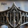 Retro Church Band Vintage Gothic Ring for Men, Hollow Engraved Architecture Statement Band, Dark Style Punk Finger Jewelry Daily Wear Parties Durable