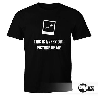 T-shirt 100% Coton Homme T-shirts Hommes Haut Saying Ceci est une très vieille photo de moi Sperme Sperme Moonworks-