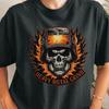 Welding Skull Flame Helmet T-shirt | Heavy Metal Grind Tee