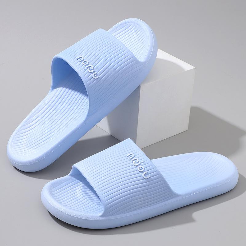 Women's Summer Simple Slippers, Men's Soft Home Slippers, Couple Bathroom Non-slip Sandals, Adult Comfortable Outdoor Beach Shoes