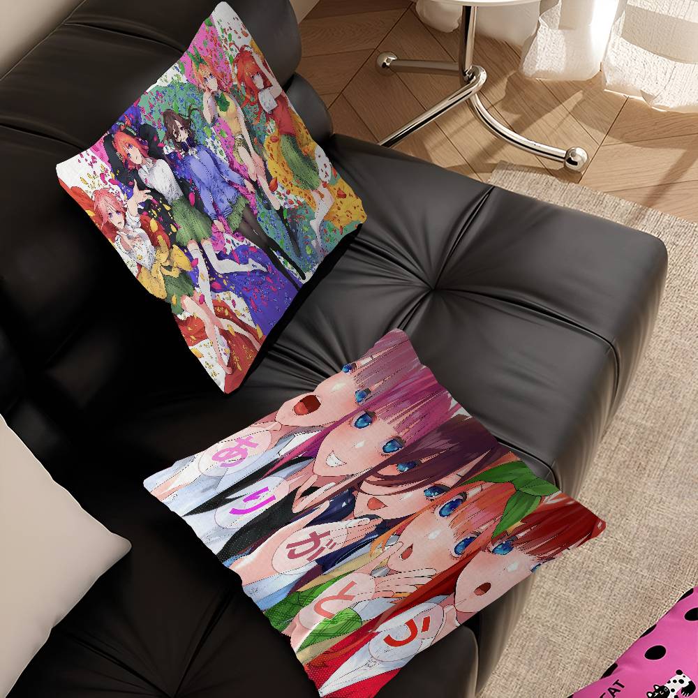 Anime The Quintessential Quintuplets Pillow Gift Home Office Decoration Bedroom Sofa Car Cushion Cover case 45x45