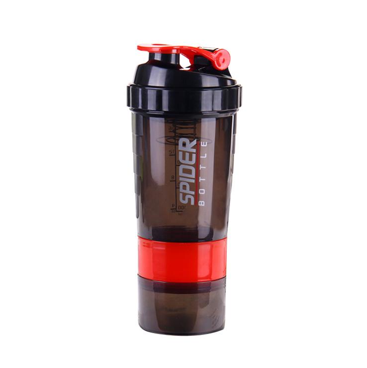 Wholesale Custom Eco-friendly Promotional Powder Protein Plastic Gym Fitness Shaker Bottle with Custom Logo 401-500ml красный
