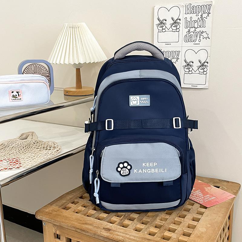 

School bag school season new middle school student backpack popular letter couple backpack casual large capacity computer backpack single package