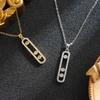 European-American Style Movable Necklace: Titanium Steel Paperclip Light Luxury Geometric Design
