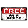 DORA Tin Sign OPENCLOSED Free WIFI License Plate Store Wall Decor Restrooms Tin Sign Vintage No Smoking WC Metal Sign Painting Plaques Poster