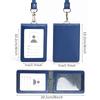 Genuine Leather Badge Holder Business Work Card with PU Lanyard ID Chest Card Holders Office Supplies
